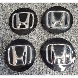 4 Honda OEM 2.75″ Black Plastic Wheel Center Cap Used Honda Hub Dust Cover #85